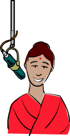 indian woman with microphone