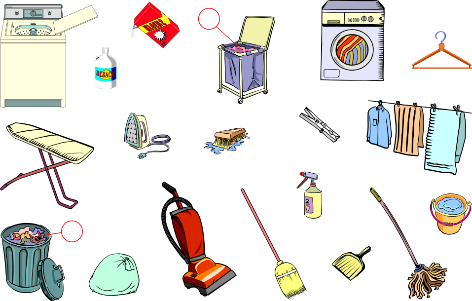 tools kitchen worksheet LanguageGuide.org Vocabulary Utility  English  The Room