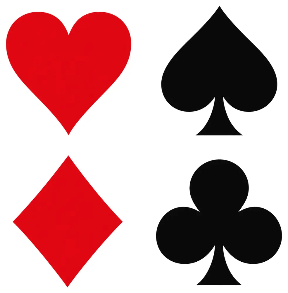 Hearts, spades, diamonds and clubs