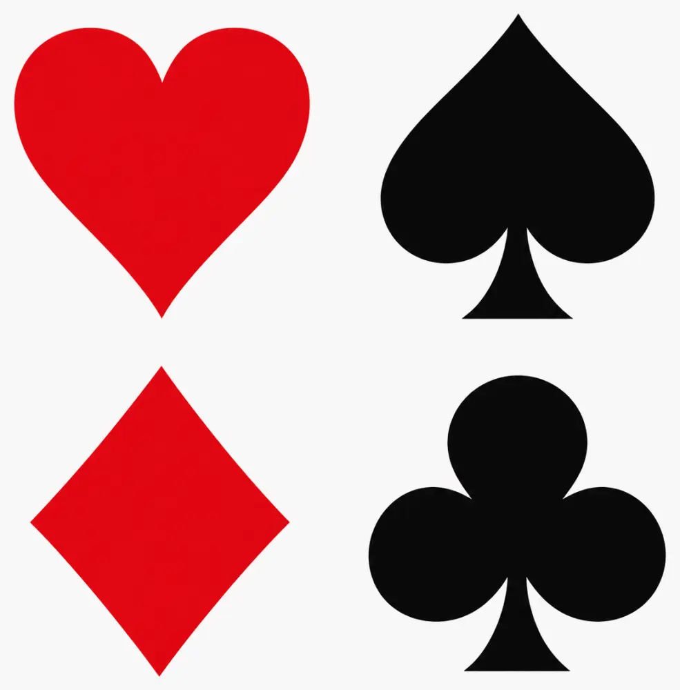 Hearts, spades, diamonds and clubs