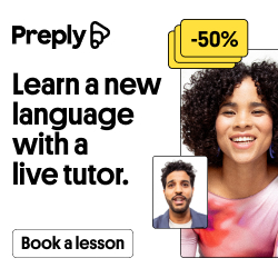 Sponsored message from Preply